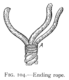 Illustration: FIG. 104.—Ending rope.