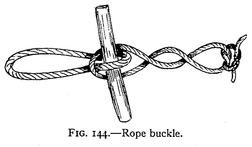 Illustration: FIG. 144.—Rope buckle.