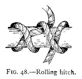 Illustration: FIG. 48.—Rolling hitch.