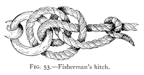 Illustration: FIG. 53.—Fisherman's hitch.